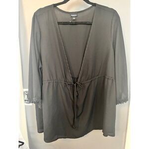 Torrid size 1 black swim beach bathing suit cover up